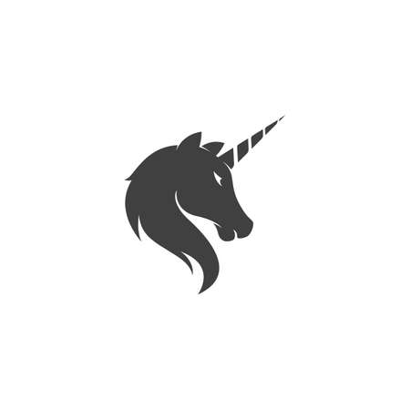 Unicorn Logo icon vector illustration design templateのイラスト素材