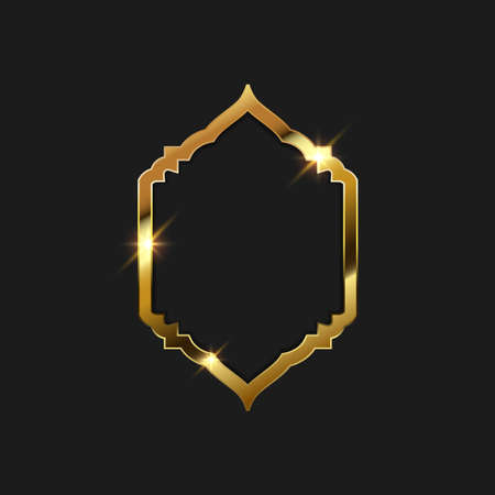 Gold frame border vector illustration design templateのイラスト素材