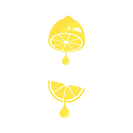 Fresh Lemon icon vector illustration design templateのイラスト素材