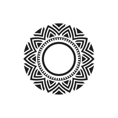 Circular pattern in form of mandala for Henna, Mehndi, tattoo, decoration. Decorative ornamentのイラスト素材