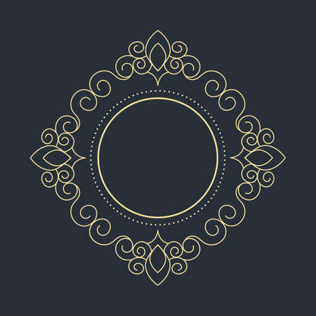 Vintage border line Template vector illustration designのイラスト素材