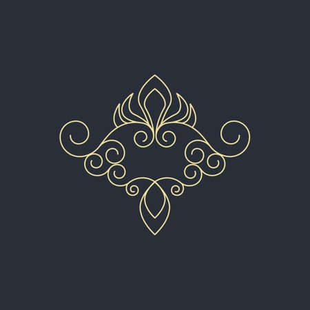 Vintage border line Template vector illustration designのイラスト素材