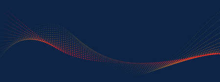 Abstract digital wave of particles. Vector illustration