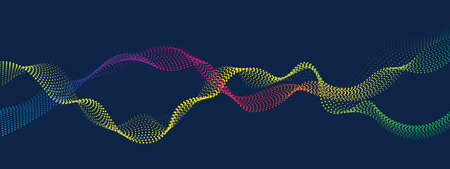 Abstract digital wave of particles. Vector illustration