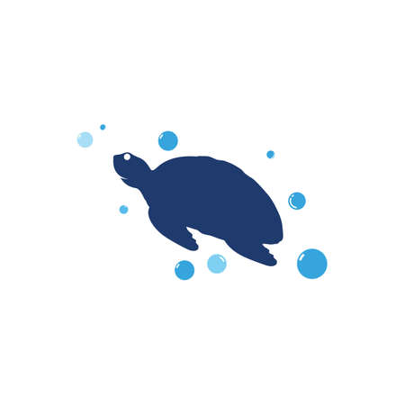 Turtle animal cartoon icon vector illustration