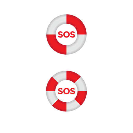 SOS Vector icon design illustration Templateのイラスト素材