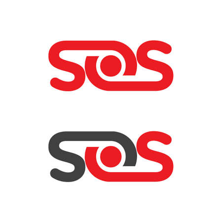 SOS Vector icon design illustration Templateのイラスト素材