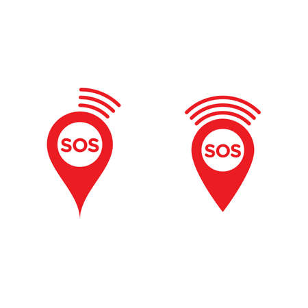 SOS Vector icon design illustration Templateのイラスト素材