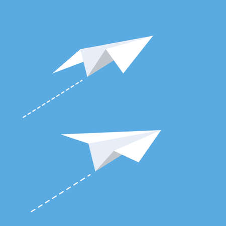 Paper plane Vector icon design illustration Templateのイラスト素材