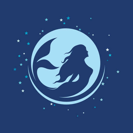 Mermaid vector illustration design templateのイラスト素材