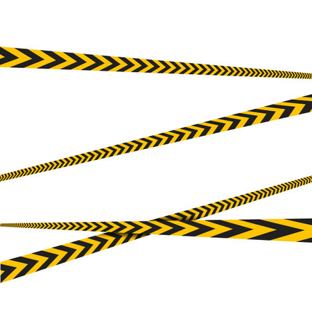 Warning Line police vector design ilustration templateのイラスト素材