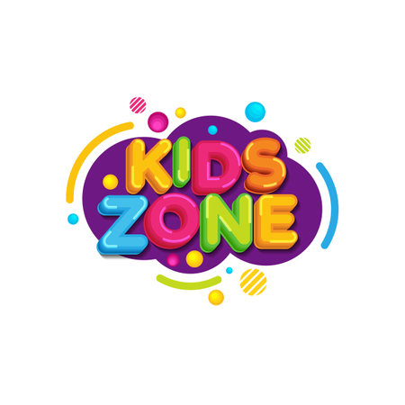 Kids Title Event Vector icon design illustration Templateのイラスト素材