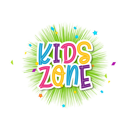 Kids Title Event Vector icon design illustration Templateのイラスト素材