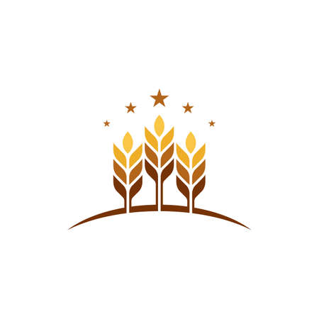 Agriculture wheat vector icon designのイラスト素材