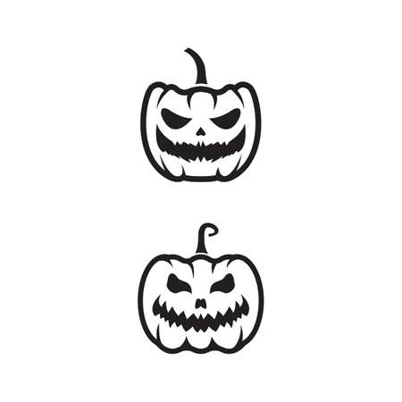 Pumpkin with smile for your design for the holiday Halloween. Vector illustrationのイラスト素材