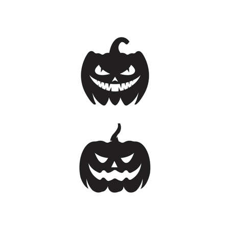Pumpkin with smile for your design for the holiday Halloween. Vector illustrationのイラスト素材