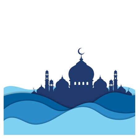 Mosque Building icon vector Illustration design templateのイラスト素材