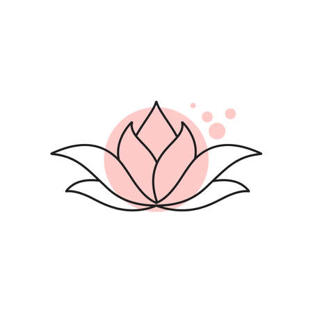 beauty lotus flower vector icon design templateのイラスト素材
