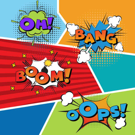Comic Book  Design Element Vector Illustration