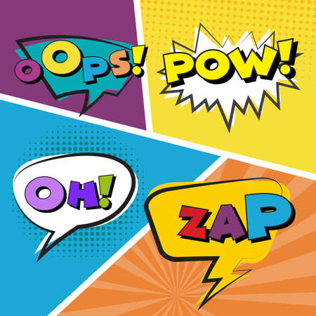 Comic Book  Design Element Vector Illustrationのイラスト素材
