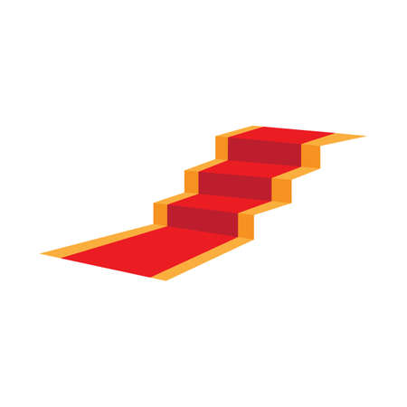Simple red carpet Vector design illustration Templateのイラスト素材