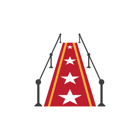 Simple red carpet Vector design illustration Templateのイラスト素材