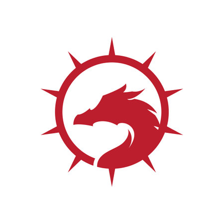 Dragon vector icon illustration design logo templateのイラスト素材