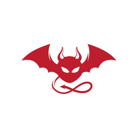 Devil horn Vector icon design illustration Templateのイラスト素材