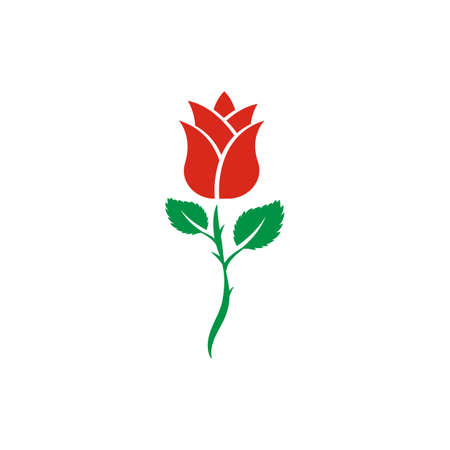 Rose flower Logo Template vector icon illustrationのイラスト素材