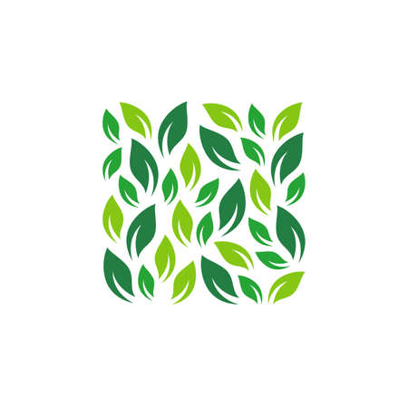 Green Tree leaf ecology nature element vector designのイラスト素材