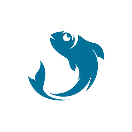Fish icon template. Creative vector symbol design templateのイラスト素材