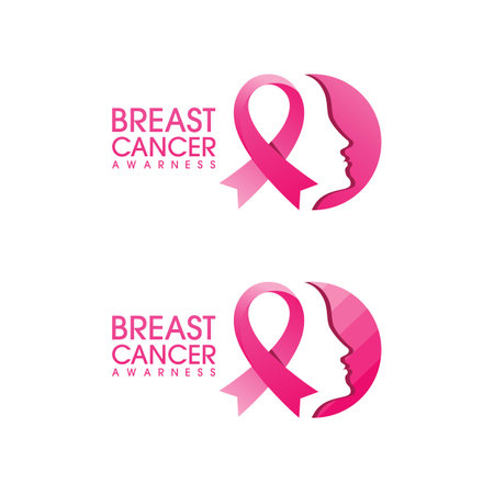 pink ribbon breast cancer Vector illustration designのイラスト素材