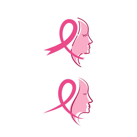 pink ribbon breast cancer Vector illustration designのイラスト素材
