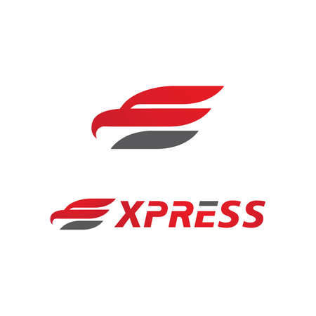 Letter E for express logo Vector icon design illustration Templateのイラスト素材