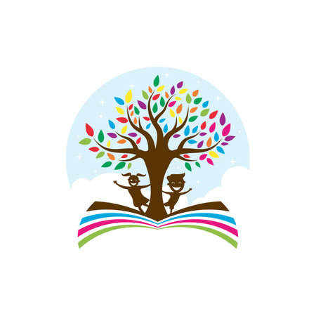 kids tree  Vector icon design illustration Templateのイラスト素材