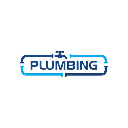 plumbing logo Vector icon design illustration Templateのイラスト素材
