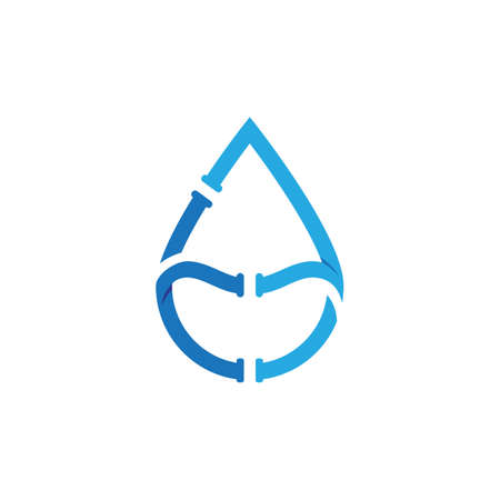 plumbing logo Vector icon design illustration Templateのイラスト素材