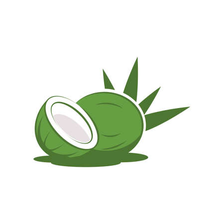 coconut Vector icon design illustration Templateのイラスト素材