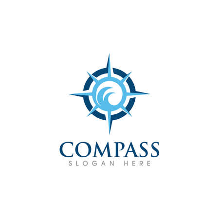 Compass vector icon illustration design Templateのイラスト素材