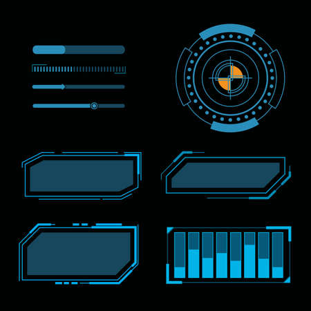 Futuristic user interface illustration design templateのイラスト素材