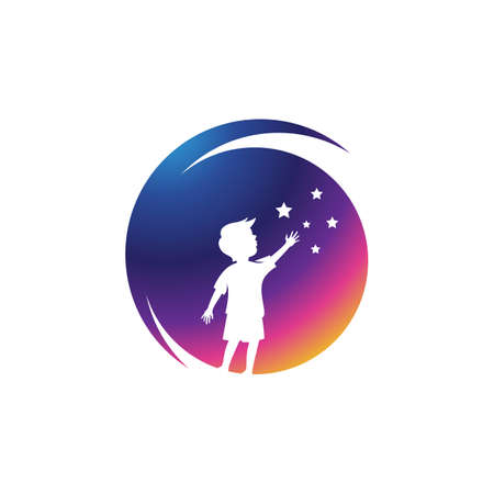 kids concept vector illustration icon designのイラスト素材