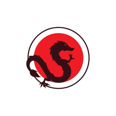 Dragon vector icon illustration design logo templateのイラスト素材