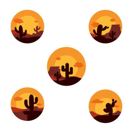 Cactus Icon design template vector illustrationのイラスト素材