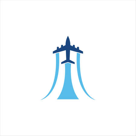 Airplane icon vector illustration design Logo Templateのイラスト素材