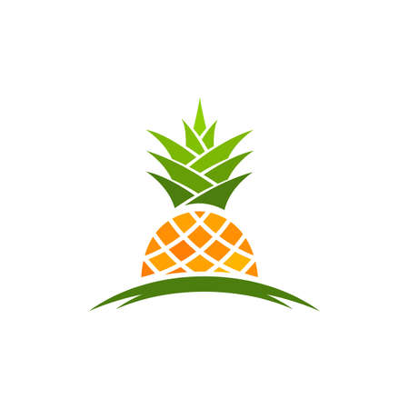 Pineapple fruit icon template vector  illustration designのイラスト素材