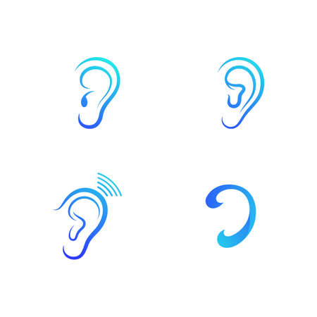 Hearing icon illustration Template vector icon designのイラスト素材