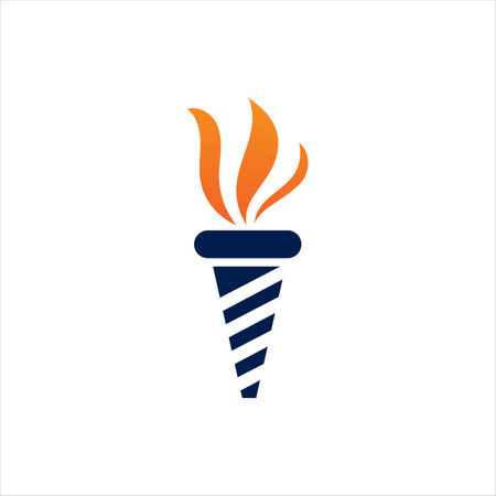 Torch vector icon illustration design templateのイラスト素材