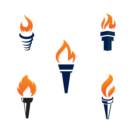 Torch vector icon illustration design templateのイラスト素材