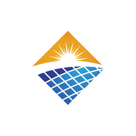 Solar Energy vector icon illustration templateのイラスト素材