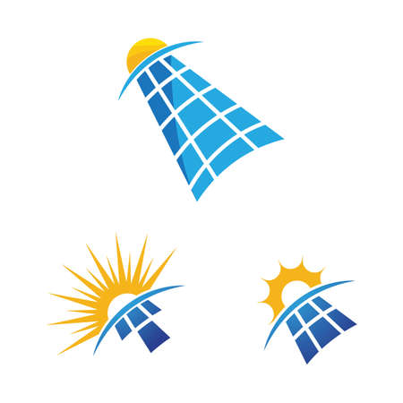 Solar Energy vector icon illustration templateのイラスト素材